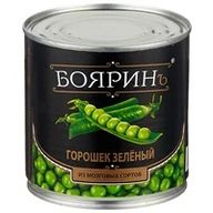 Горошек консервированный Бояринъ, Полтавский конс.з-д, ж/б, 400 г